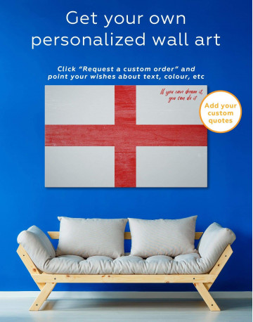 4 Panels England Flag Canvas Wall Art - image 4