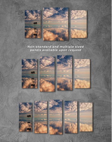 5 Panels Ocean and Clouds Canvas Wall Art - image 3