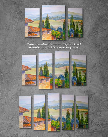 3 Pieces Tuscan Landscape Painting Canvas Wall Art - image 3