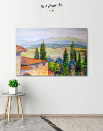 Tuscan Landscape Painting Canvas Wall Art
