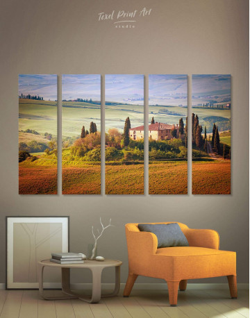 5 Pieces Chiana Valley Italy Canvas Wall Art