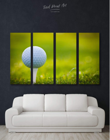 4 Pieces Golf Ball Canvas Wall Art