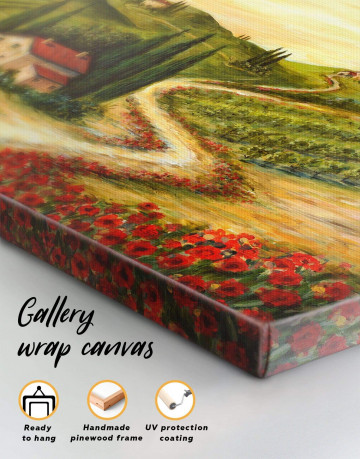4 Panels Tuscany Landscape Painting Canvas Wall Art - image 1