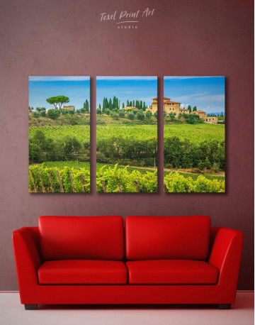 3 Pieces Tuscany Rural Italy Canvas Wall Art