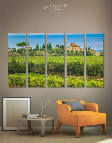 5 Panels Tuscany Rural Italy Canvas Wall Art