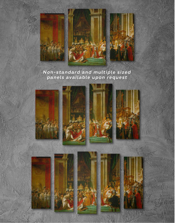 5 Pieces The Coronation of Napoleon by Jacques-Louis David Canvas Wall Art - image 3