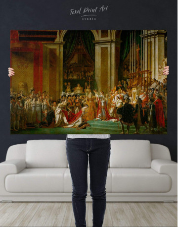 The Coronation of Napoleon by Jacques-Louis David Canvas Wall Art - image 2
