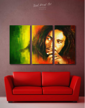 3 Pieces Bob Marley Canvas Wall Art