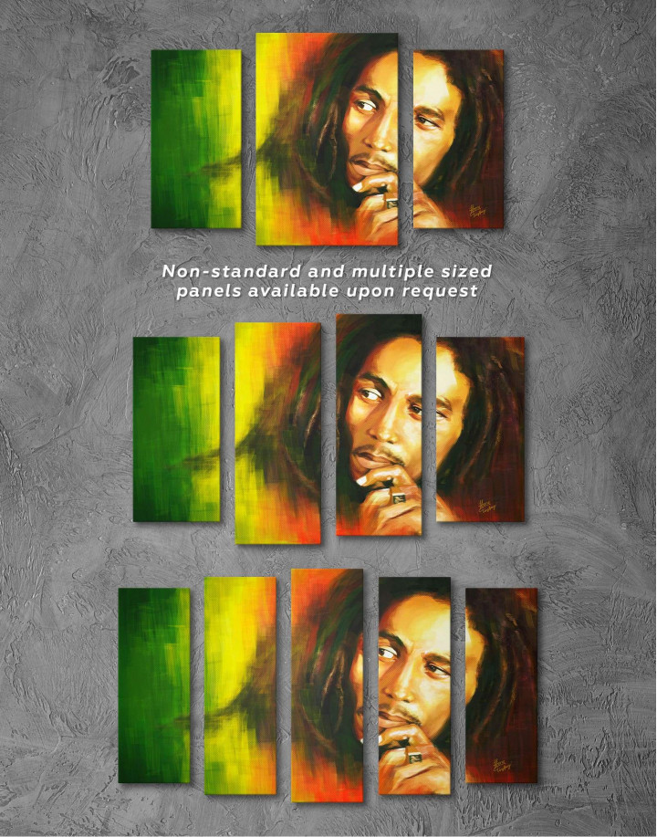 Bob Marley canvas A4 print 