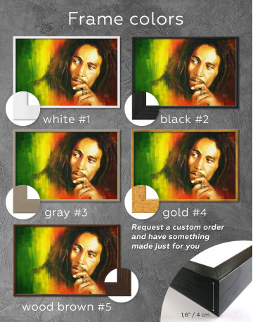 Framed Bob Marley Canvas Wall Art - image 3