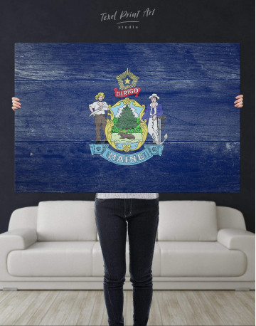 Flag of Maine Patriotic Canvas Wall Art - image 4