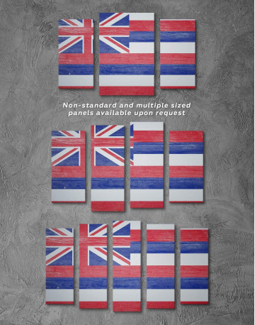 3 Panels Hawaii Flag Canvas Wall Art - image 3