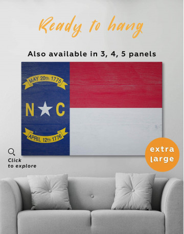 Flag of North Carolina Canvas Wall Art - image 2