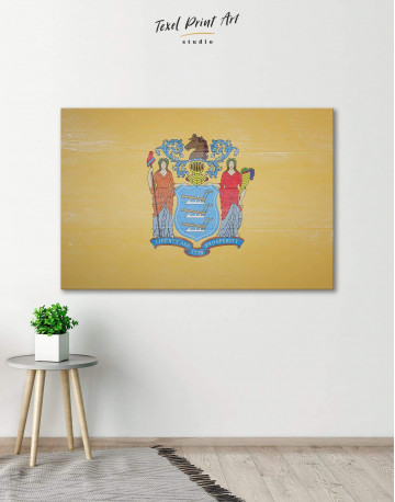 Flag of New Jersey Canvas Wall Art