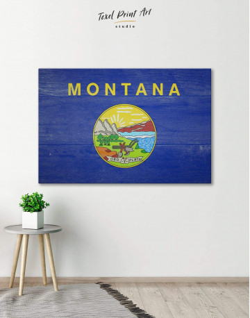 Montana Flag Canvas Wall Art