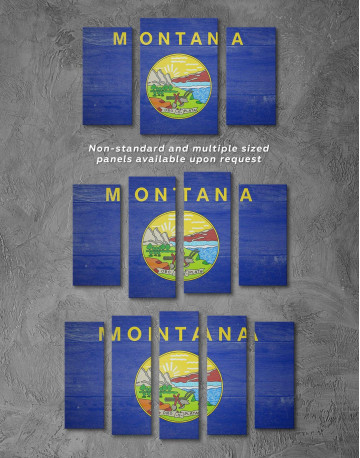 Montana Flag Canvas Wall Art - image 2