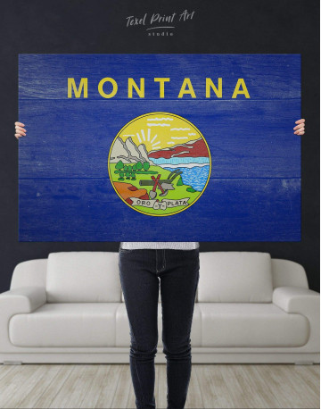 Montana Flag Canvas Wall Art - image 4