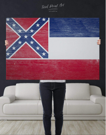 Mississippi Flag Canvas Wall Art - image 3