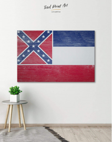 Mississippi Flag Canvas Wall Art