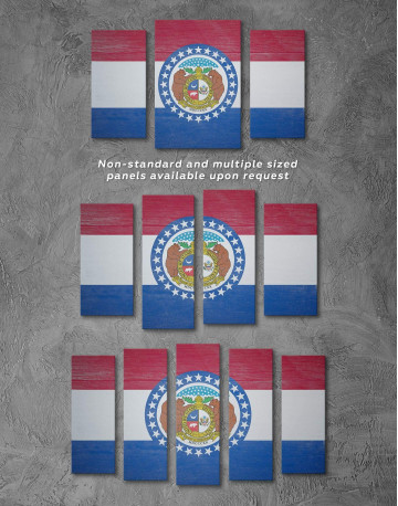 5 Panels Missouri Flag Canvas Wall Art - image 3