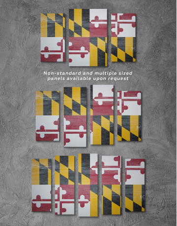 5 Panels Flag of Maryland Canvas Wall Art - image 3