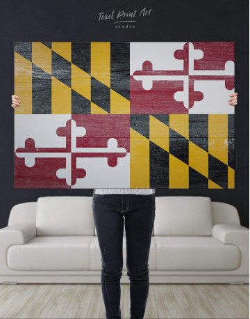 Flag of Maryland Canvas Wall Art - image 4