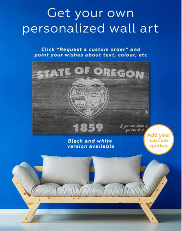 Oregon State Flag Canvas Wall Art - image 1