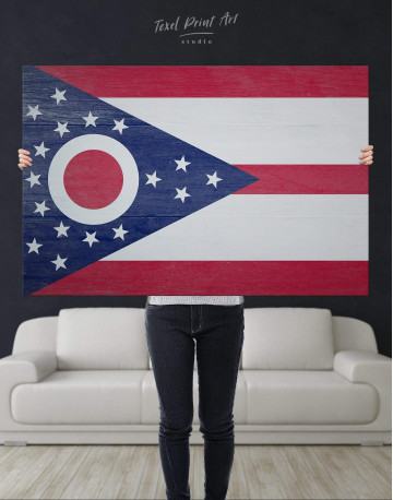 Ohio State Flag Canvas Wall Art - image 4