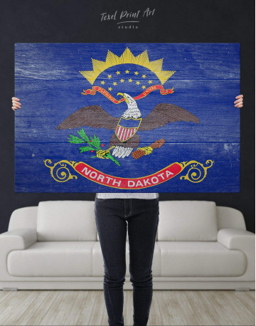 North Dakota State Flag Canvas Wall Art - image 4