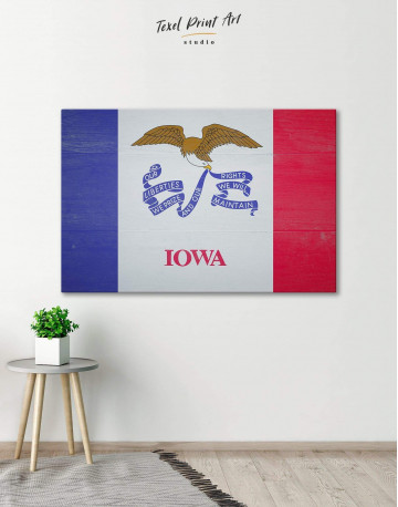 Iowa State Flag Canvas Wall Art