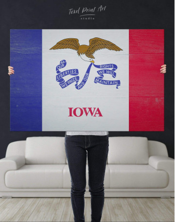 Iowa State Flag Canvas Wall Art - image 4