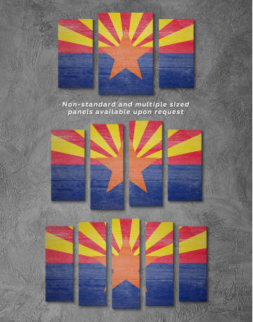 5 Panels State Flag of Arizona Canvas Wall Art - image 2