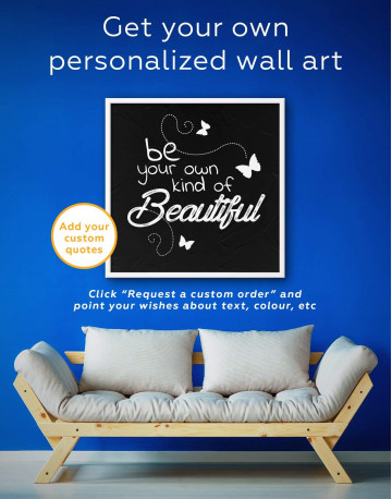 Framed Be Your Own Kind of Beautiful Canvas Wall Art - image 4