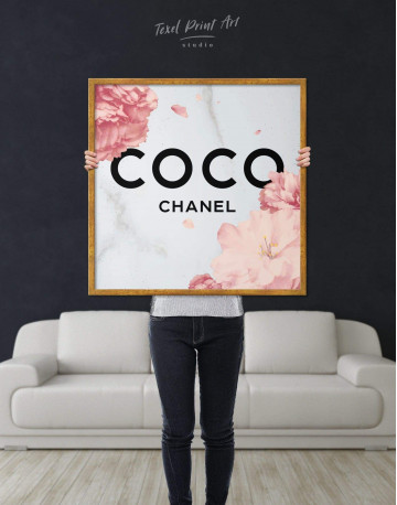Framed Coco Chanel Logo Canvas Wall Art - image 3