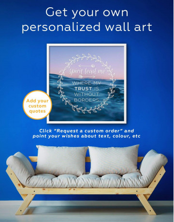 Framed Spirit Lead Me Where My Trust Is Without Borders Canvas Wall Art - image 1