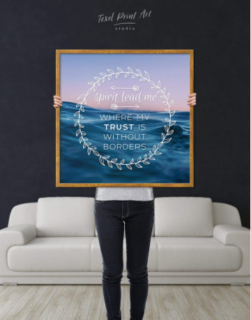 Framed Spirit Lead Me Where My Trust Is Without Borders Canvas Wall Art - image 3