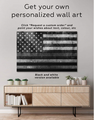 Modern Flag Of The USA Canvas Wall Art - image 1