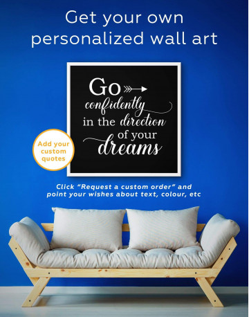 Framed Go Confidently In The Direction Of Your Dreams Canvas Wall Art - image 4