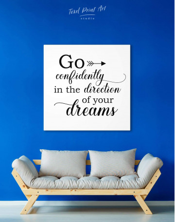 Go Confidently In The Direction Of Your Dreams Canvas Wall Art - image 3