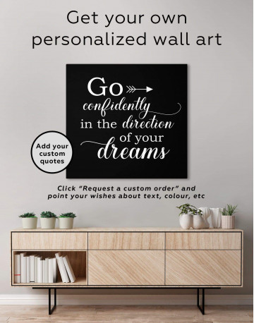 Go Confidently In The Direction Of Your Dreams Canvas Wall Art - image 1