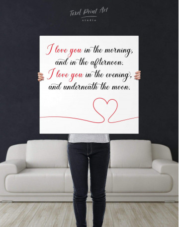 I Love You In the Morning and In the Afternoon Canvas Wall Art - image 2