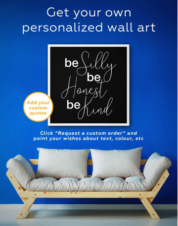 Framed Be Silly Be Honest Be Kind Canvas Wall Art - image 4