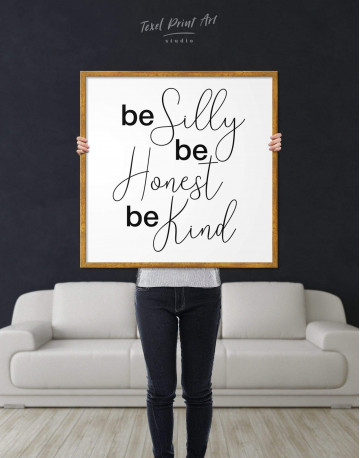 Framed Be Silly Be Honest Be Kind Canvas Wall Art - image 2
