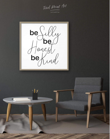 Framed Be Silly Be Honest Be Kind Canvas Wall Art - image 1