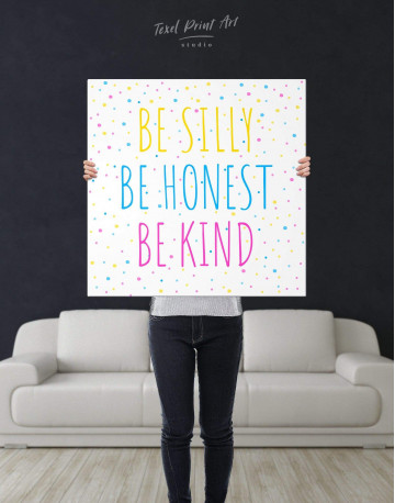 Simple Be Silly Be Honest Be Kind Canvas Wall Art - image 2