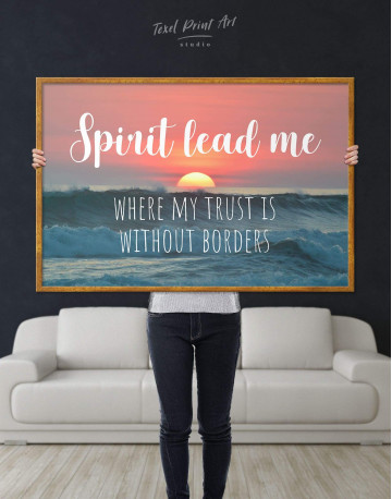 Framed Ocean Spirit Lead Me Where My Trust Is Without Borders Canvas Wall Art - image 4