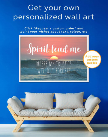 Framed Ocean Spirit Lead Me Where My Trust Is Without Borders Canvas Wall Art - image 1