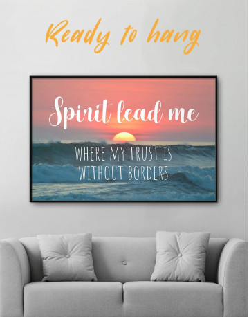 Framed Ocean Spirit Lead Me Where My Trust Is Without Borders Canvas Wall Art
