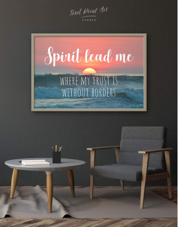 Framed Ocean Spirit Lead Me Where My Trust Is Without Borders Canvas Wall Art - image 5