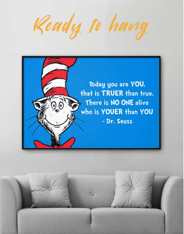 Framed Dr.Seuss Quote Canvas Wall Art